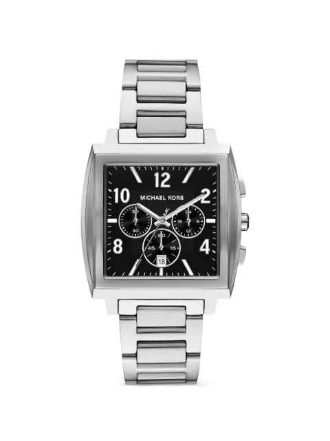 Michael Kors Rhys square 3 Sub-Dials 40mm watch Silver MK9230