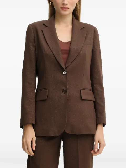 LIU JO single-breasted blazer Brown MF5158T159A