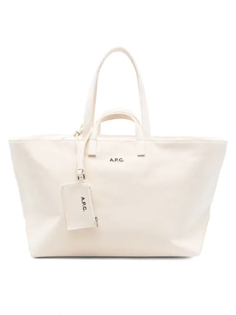 A.P.C. Le Drummer Toile tote bag White COHMPF67046
