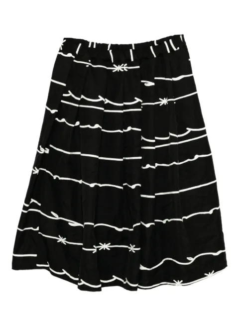 Black Comme Des Garçons printed skirt Black 1PS006052