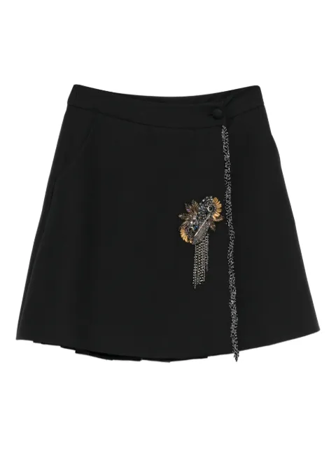 Dice Kayek crystal-embellished skirt Black FW25J407