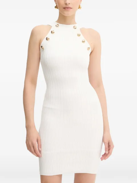 MARCIANO by GUESS button-detail halter-neck mini dress White 5YGK615881Z
