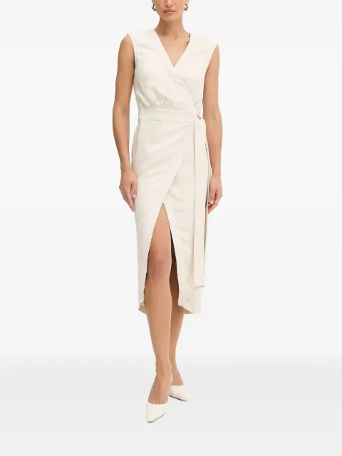 MARCIANO by GUESS V-neck midi dress Neutrals 5YGK557337A