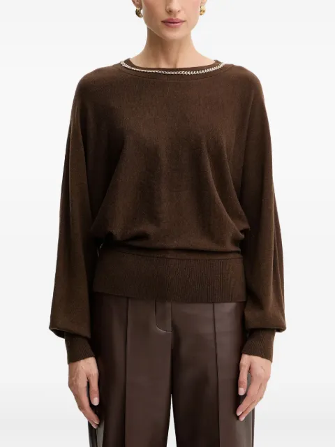 MARCIANO by GUESS chain-detail sweater Brown 5BGR025782Z