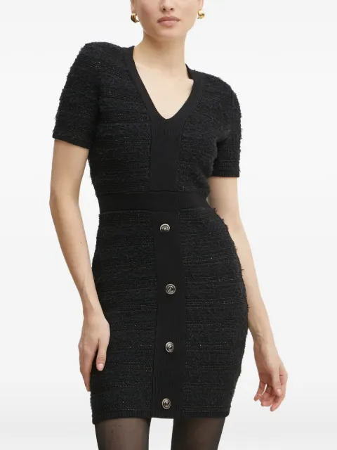 MARCIANO by GUESS button-detail short-sleeve mini dress Black 5RGK045852Z