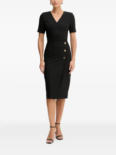 GUESS USA button V-neck midi dress Black 5BGK167046A