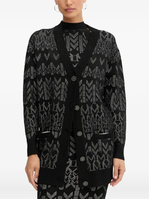 GUESS USA x Marciano logo-patterned cardigan Black 5YGR055877Z