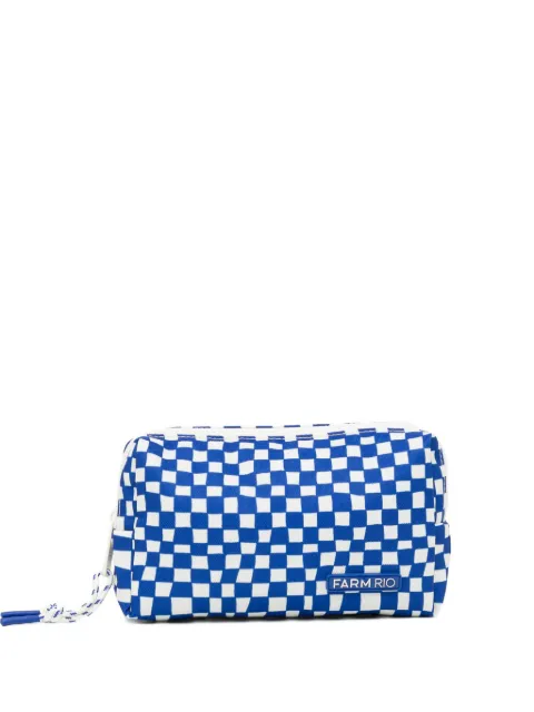FARM Rio checked pouch Blue 359977