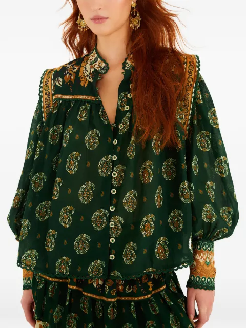 FARM Rio Tayla buttoned blouse Green 351137