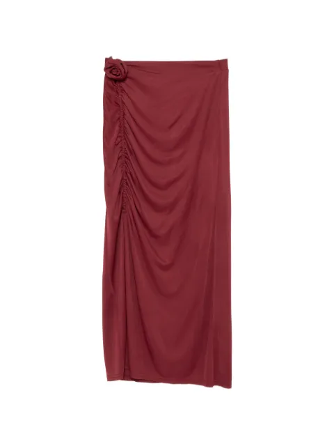 FARM Rio floral-embellished maxi skirt Red 350608