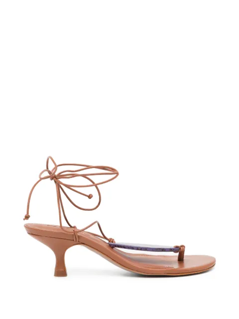 FARM Rio lace up sandals Brown 357018