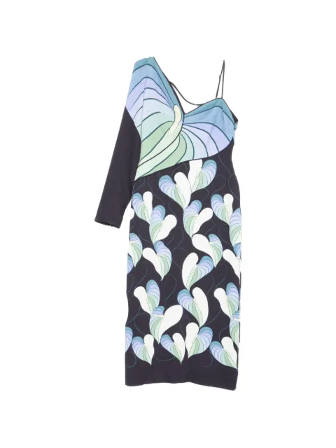 FARM Rio graphic-print midi dress Black 344117