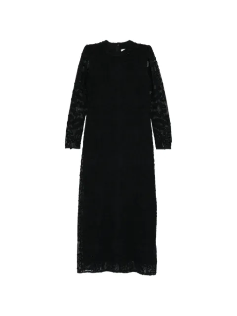 FARM Rio floral-embroidered maxi dress Black 357529