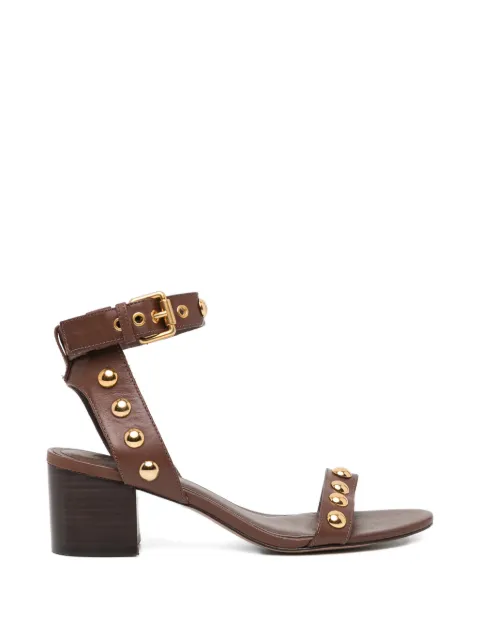FARM Rio 55mm stud-embellished sandals Brown 357015