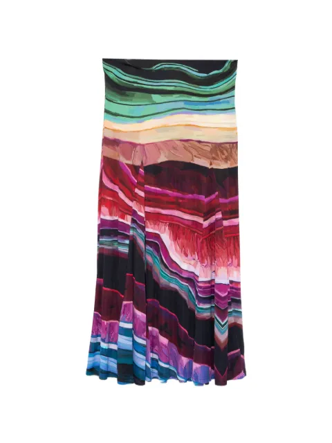FARM Rio printed midi skirt Red 350090