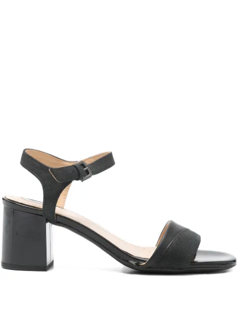 Geox 65mm block-heel buckle sandals Black D724XB0SKBC