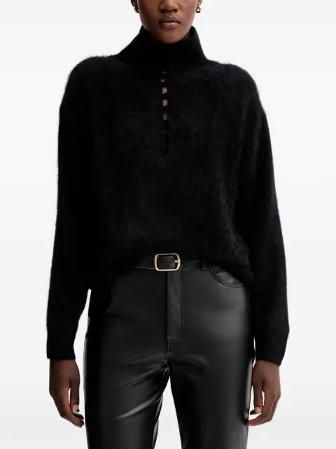 rag & bone Jada buttoned turtleneck sweater Black RG6325F6MCA