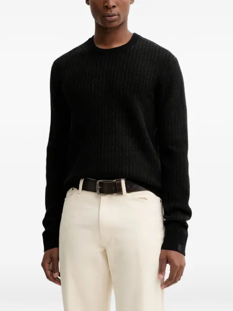 rag & bone textured crew-neck sweater Black RH2325F6MWL
