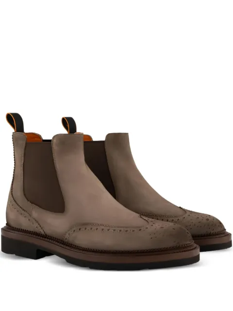 Santoni leather Chelsea boots Brown MCCO19116JL4GRVRE82