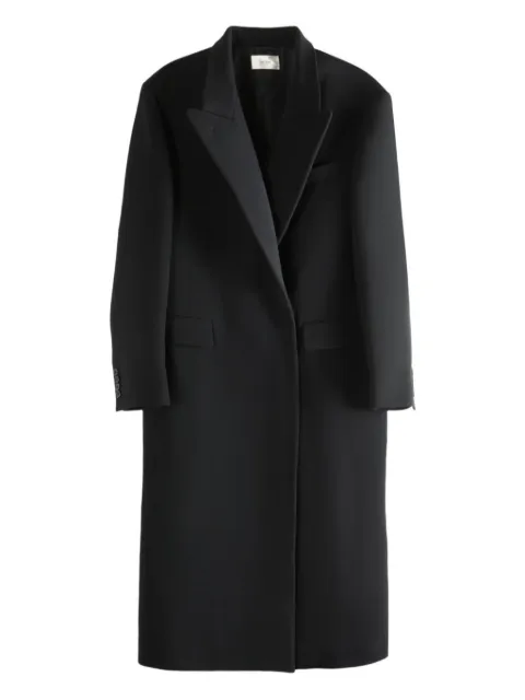 The Row long-sleeve coat Black 10659W2893