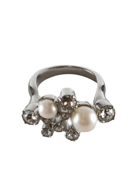 Givenchy peral-detail embellished ring Silver BF30M4F05M