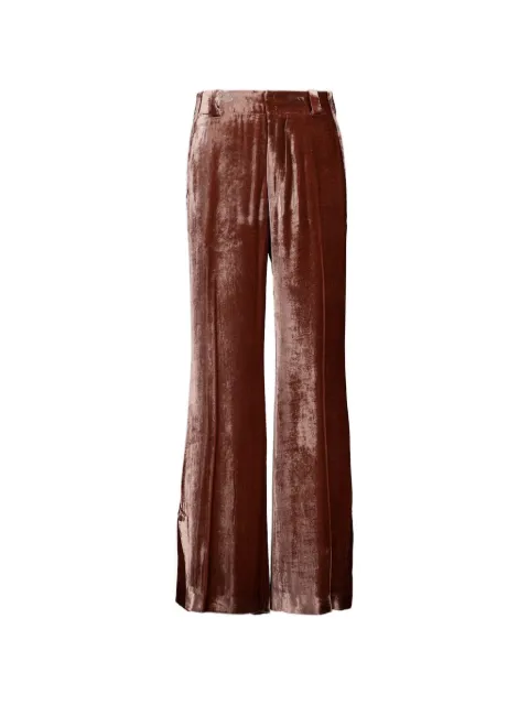 La DoubleJ Good Butt velvet-texture trousers Pink TRO0015VEL019SOLIDPI10