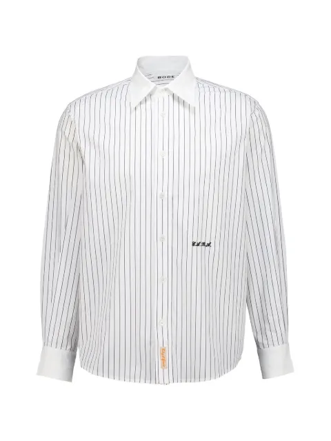 BODE Steamboat stripe-pattern shirt White MRS26SH017