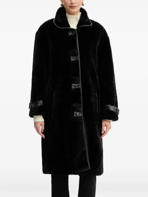 LIU JO Teddy button cuff coat Black MF5313E0936