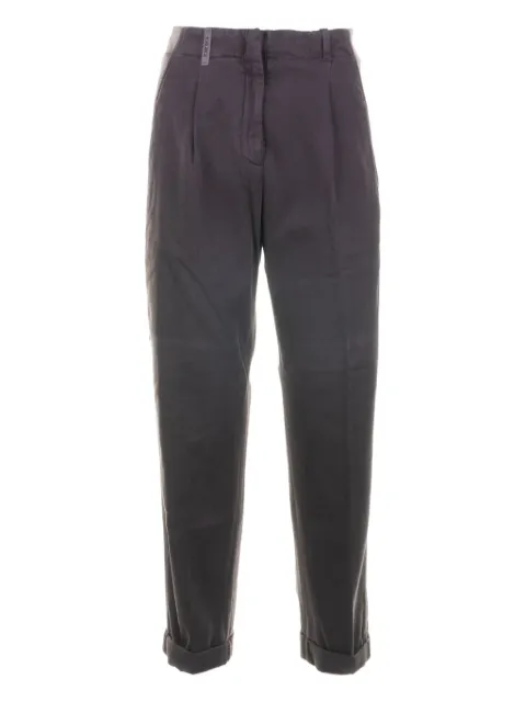 Peserico pleated-cuffed trousers Brown P04610T302487053