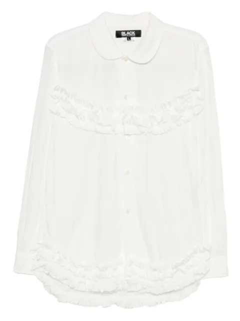 Black Comme Des Garçons ruffled shirt White 1PB020052