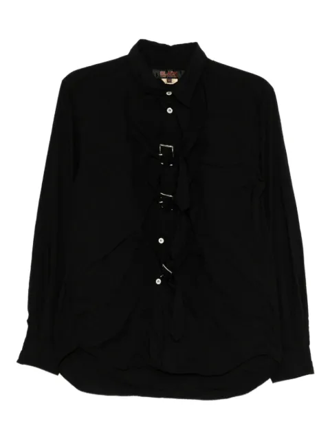 Black Comme Des Garçons buckled shirt Black 1PB005052