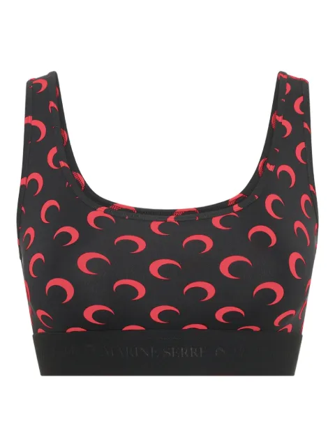 Marine Serre Recycled Moon sports bra Black WUW055BCJER0001