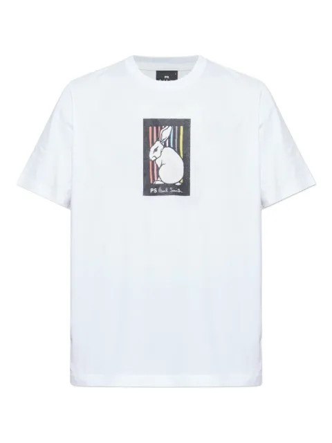 PS Paul Smith rabbit-print T-shirt White M2R011RVP5620