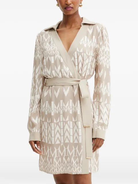 GUESS USA belted geometric-pattern mini dress Neutrals 5YGK147352A