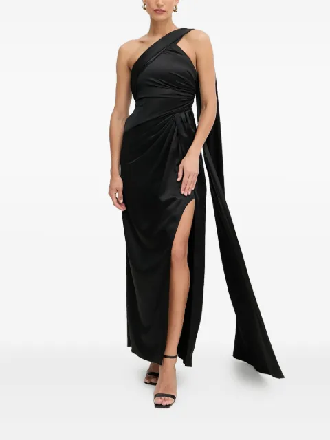 MARCIANO by GUESS one-shoulder draped maxi dress Black 5YGK017246A