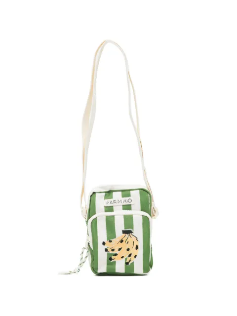 FARM Rio striped banna tropical mini bag Green 359876