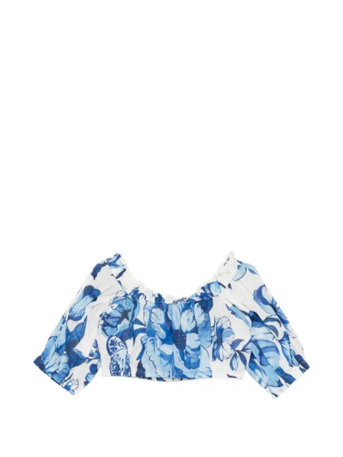 FARM Rio floral print crop top White 344714