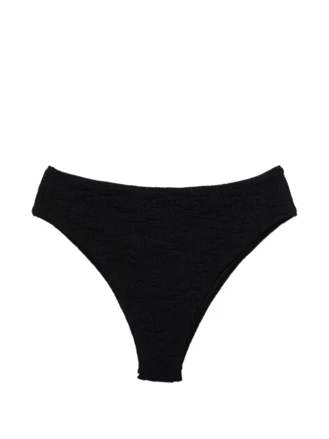 FARM Rio graphic-embroidered bikini bottoms Black 344761