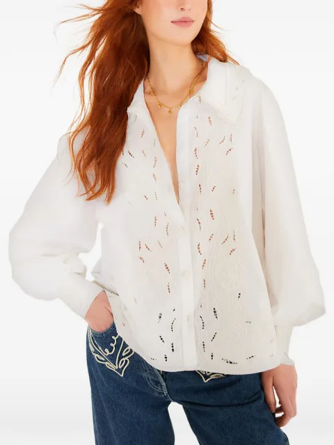 FARM Rio button-fastening blouse White 351924