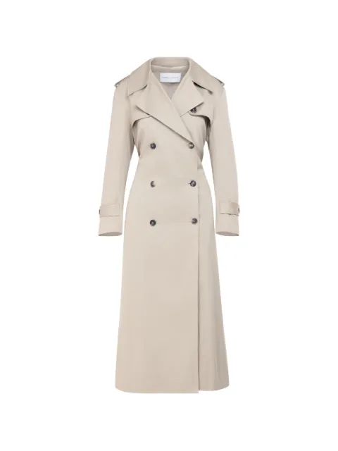 Florence & Fortitude double-breasted bow coat Neutrals CT199BB209