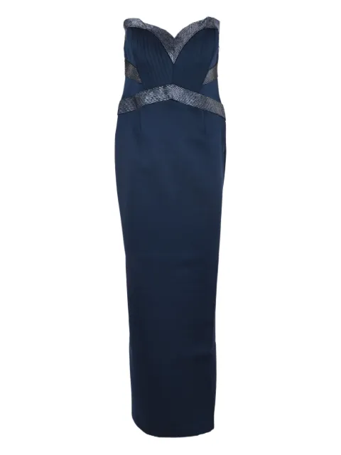 Rebecca Vallance Elivera strapless pleated maxi dress Blue 25041271