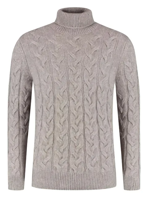 Gran Sasso cable-knit roll-neck sweater Neutrals 1910613190050