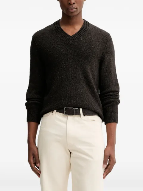 Marc O'Polo V-neck long-sleeve sweater Brown 530512260178