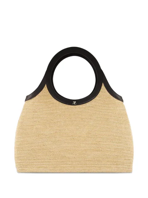 Courrèges Holy raffia tote bag Neutrals 126GSA217RA0001