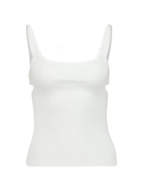 Courrèges 90's cut-out ribbed tank top White 126JDE152JS0194