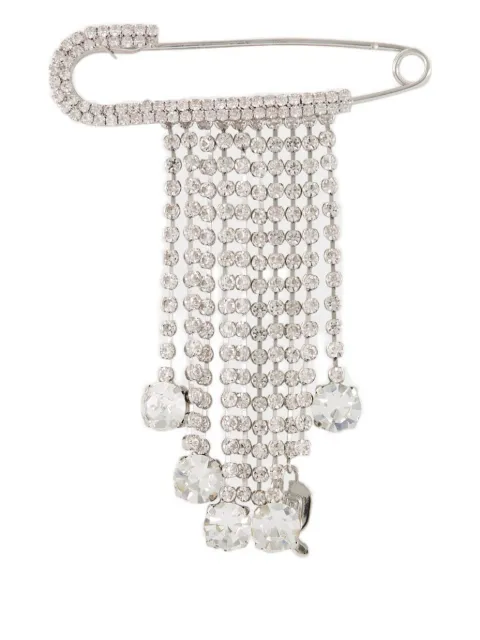 Rabanne crystal-embellishment pin charm Silver 26PSM0108MET871M064