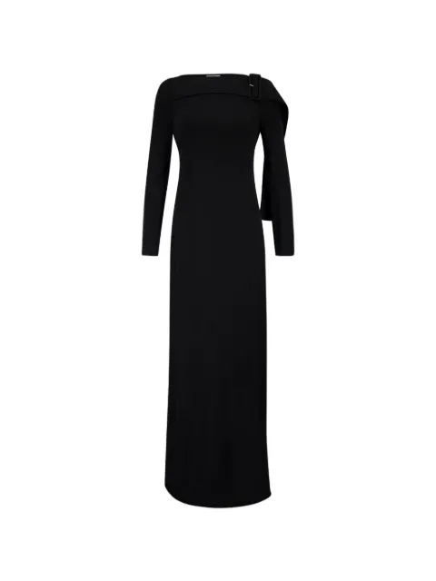 Courrèges buckled long-sleeve maxi dress Black 126JRO813JS0145