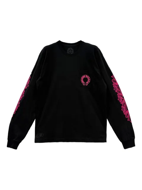 Chrome Hearts horseshoe-print long-sleeve top Black CHRM0391