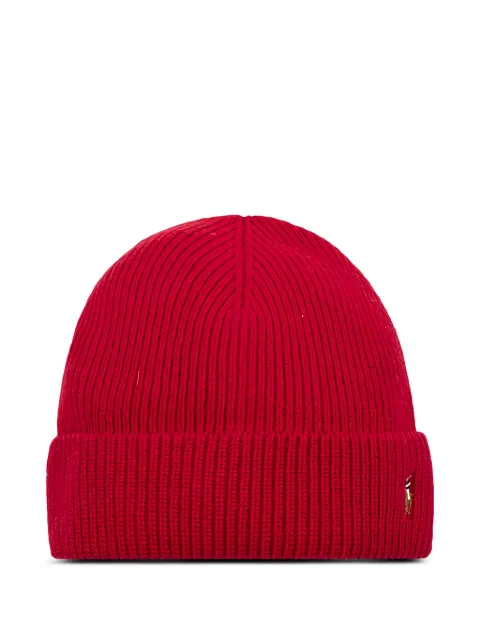 Polo Ralph Lauren signature cuffed beanie Red PC0483620