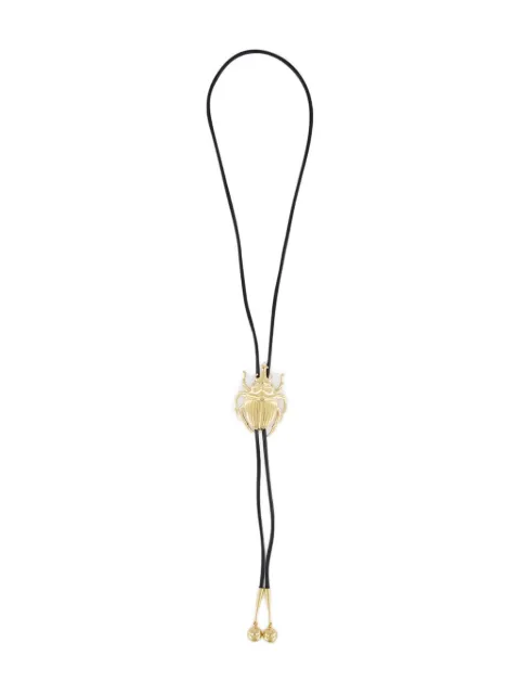 La DoubleJ scarab-motif cow tie necklace Gold NEC0041BRA003SOLIDYE05